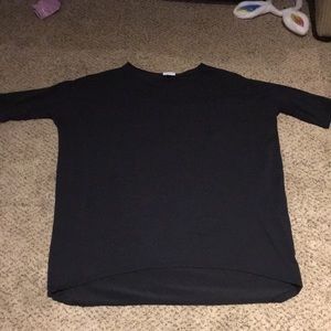 LuLa Roe solid black tunic shirt
